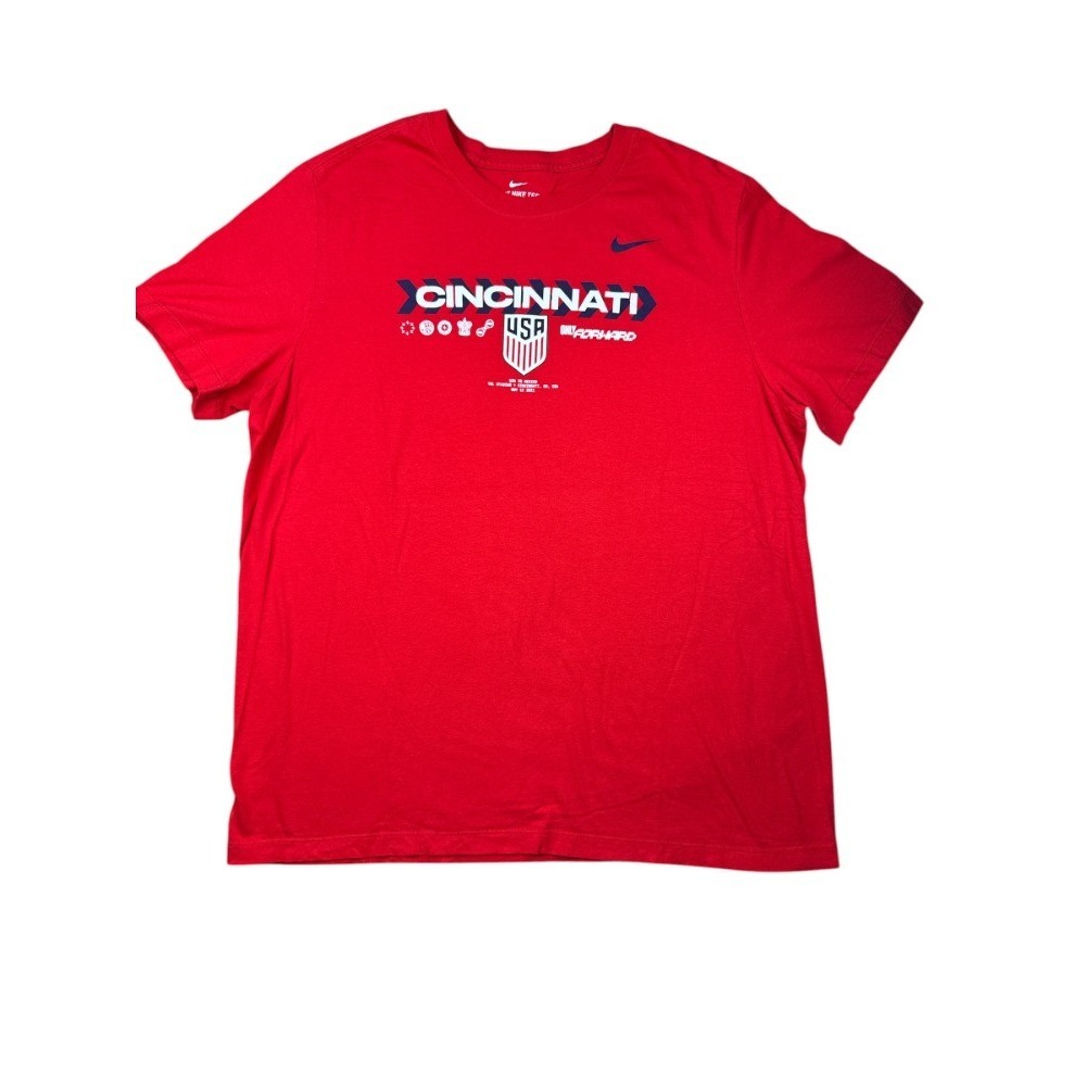 Nike Team USA vs Mexico World Cup Qualifier T-Shirt Red XL‎ 100% Cotton 2021